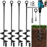 Fabulas Ground Anchors Heavy Duty, Swing Set Anchor Kit 18 Inch 4 Pack Screw in Earth Anchors Trampoline Stakes High Wind Metal Auger Anchor for Shed Tent Carports Securing Animals Camping Mobile Home