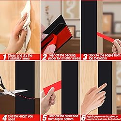 Door Draft Stopper for Side of Door Frame 1.97 in x