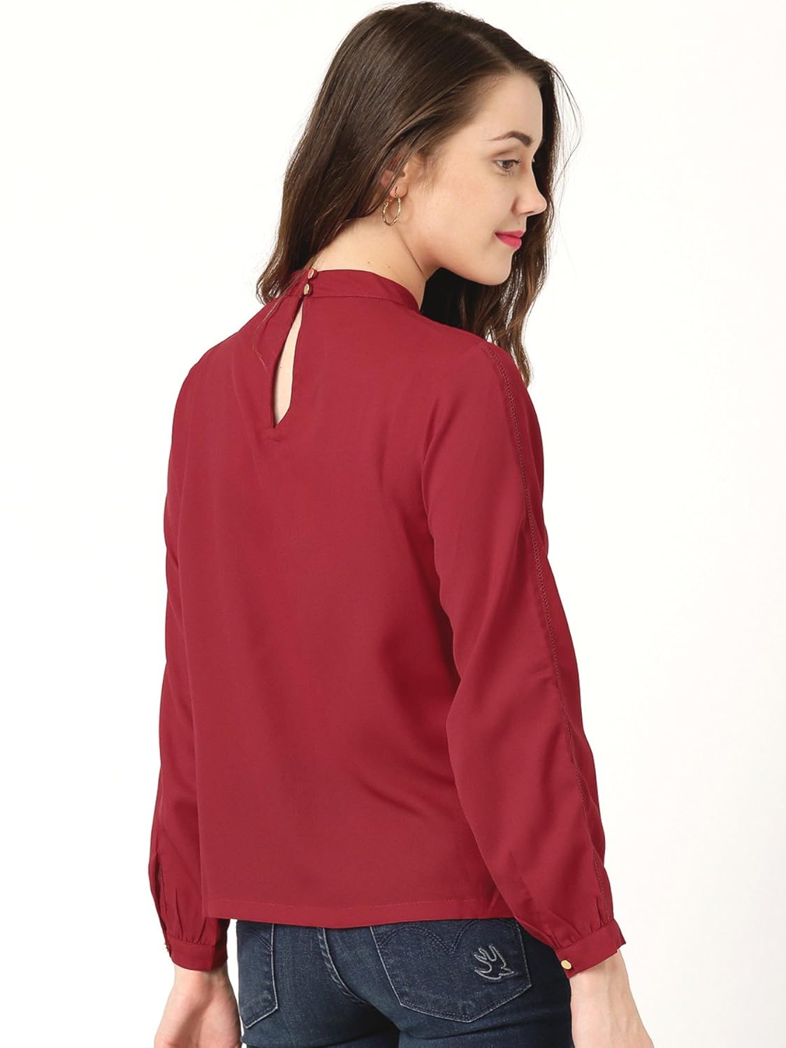 marie claire women's top (mc10215--xl, off-white, x-large)