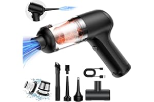 OPINTA Mini Cordless Handheld Car Vacuum Cleaner/Air Blower, 18000PA Strong Suction, Rechargeable Dust Buster/Hand Pump with Brushless Motor, Low Noise One-Click Dust Removal for Car Home Office Cleaning