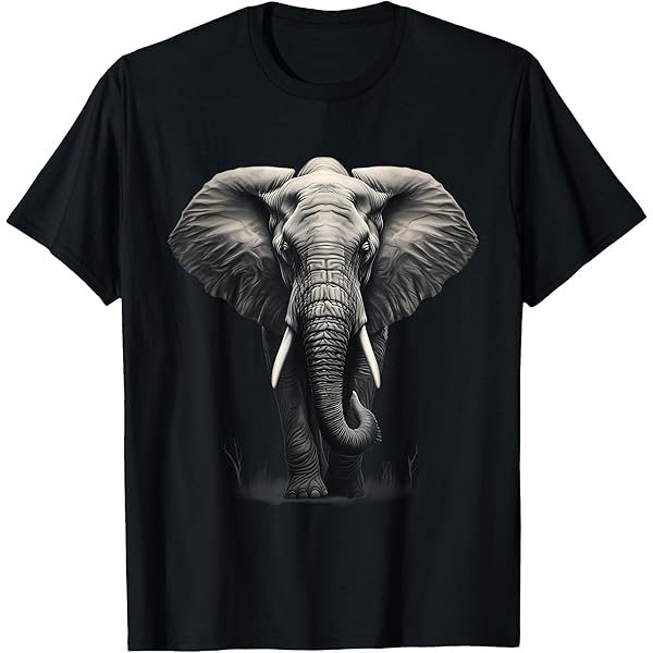 Amazon.com: Elephant Print - Realistic Elephants Fan T-Shirt