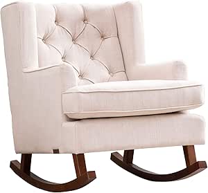 Amazon.com: Abbyson Living Fabric Upholstered Nursery Room Glider ...