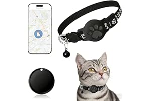 JNLIK Pet Tracker,GPS Collar for Cats (iOS Only) Smart tag,Waterproof Compatible with Apple Find My,No Monthly Fee,Advanced Tracking Solution Smart Collar for Pet Safety Ideal Small Large Cats