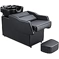 Ainfox Shampoo Barber Backwash Chair, ABS Plastic Shampoo Bowl Sink Chair for Spa Beauty Salon