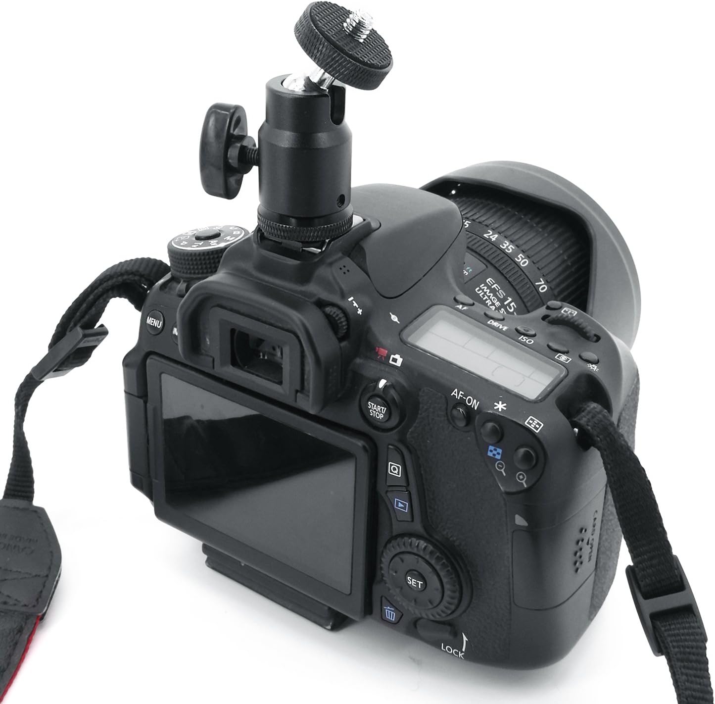 Ball Head Hot Shoe Mount Adapter 360 Degree Swivel Ballhead Shoe Mount 1/4" Tripod Screw Head with Lock and Hot Shoe Adapter for DSLR Camera Camcorder Video Light LCD Monitors Photography Studio - Image 4