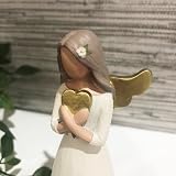 Gemini Gifts Angel Figurine Ornament Nan Birthday Gift Hand Painted Gold view 3