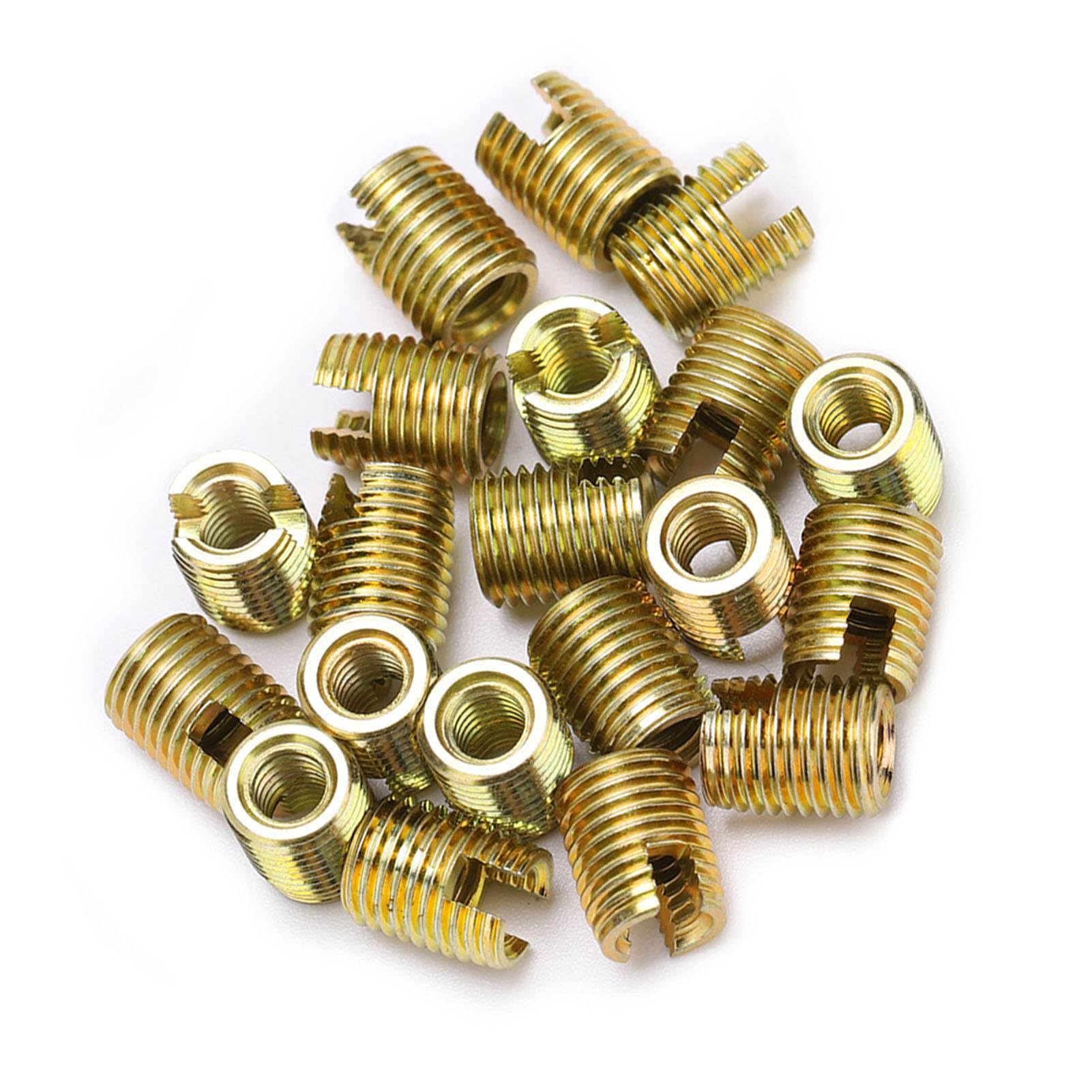 Thread Inserts 20Pcs 302 Carbon Steel Self-Tapping Thread Insert Screw Repairing Accessories(Inner M2*0.4 Outer M4.5 * 0.5 6mm / 0.2in)