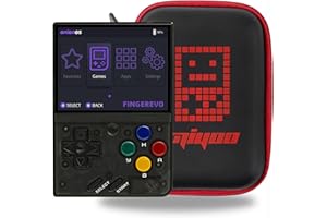 FINGEREVO Miyoo Mini V4 OnionOS Handheld Game Console 2.8-inch 750*560 IPS Screen Miyoo-mini v4 Onion-System with Portable Case T-Black