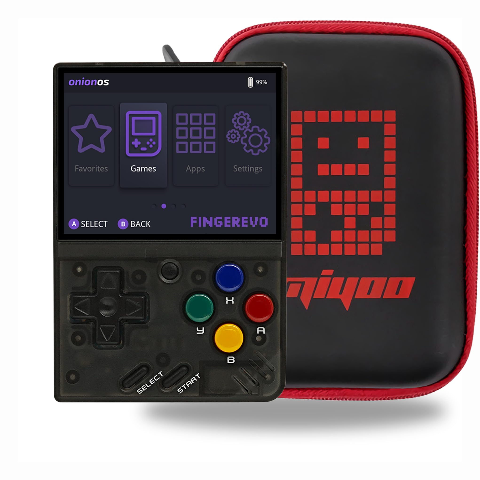 Photo 1 of Miyoo Mini V4 OnionOS Handheld Game Console 2.8-inch 750*560 IPS Screen Miyoo-mini v4 Onion-System with Portable Case T-Black