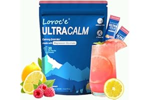 UltraCalm Cortisol Super Drink Packets, Sugar-Free, with Vitamin D, Raspberry Lemonade Electrolytes Powder Packets, 30 Sticks