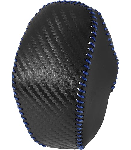 Genuine Leather Gear Shift Knob Cover For Toyota RAV4 & Highlander 2019-2024 – Black With Black Stitching