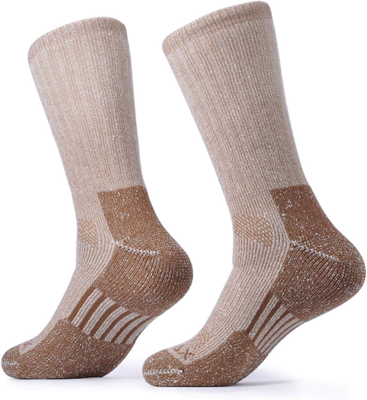 SOLAX Mens Women's Merino Wool Hiking Socks 2 Pairs Outdoor