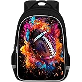 TILYTADLY School Backpack for Boys - American Football Boys Backpack for Kids Children Teens Elementary Middle School - Students Bag for Ages 6-18,17″Bookbag Multifunctional Large Capacity