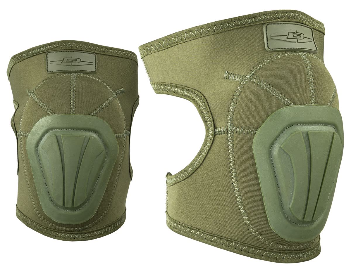 Damascus DNEPOD Imperial Neoprene Elbow Pads with Reinforced Non-Slip Trion-X Caps, Olive Drab