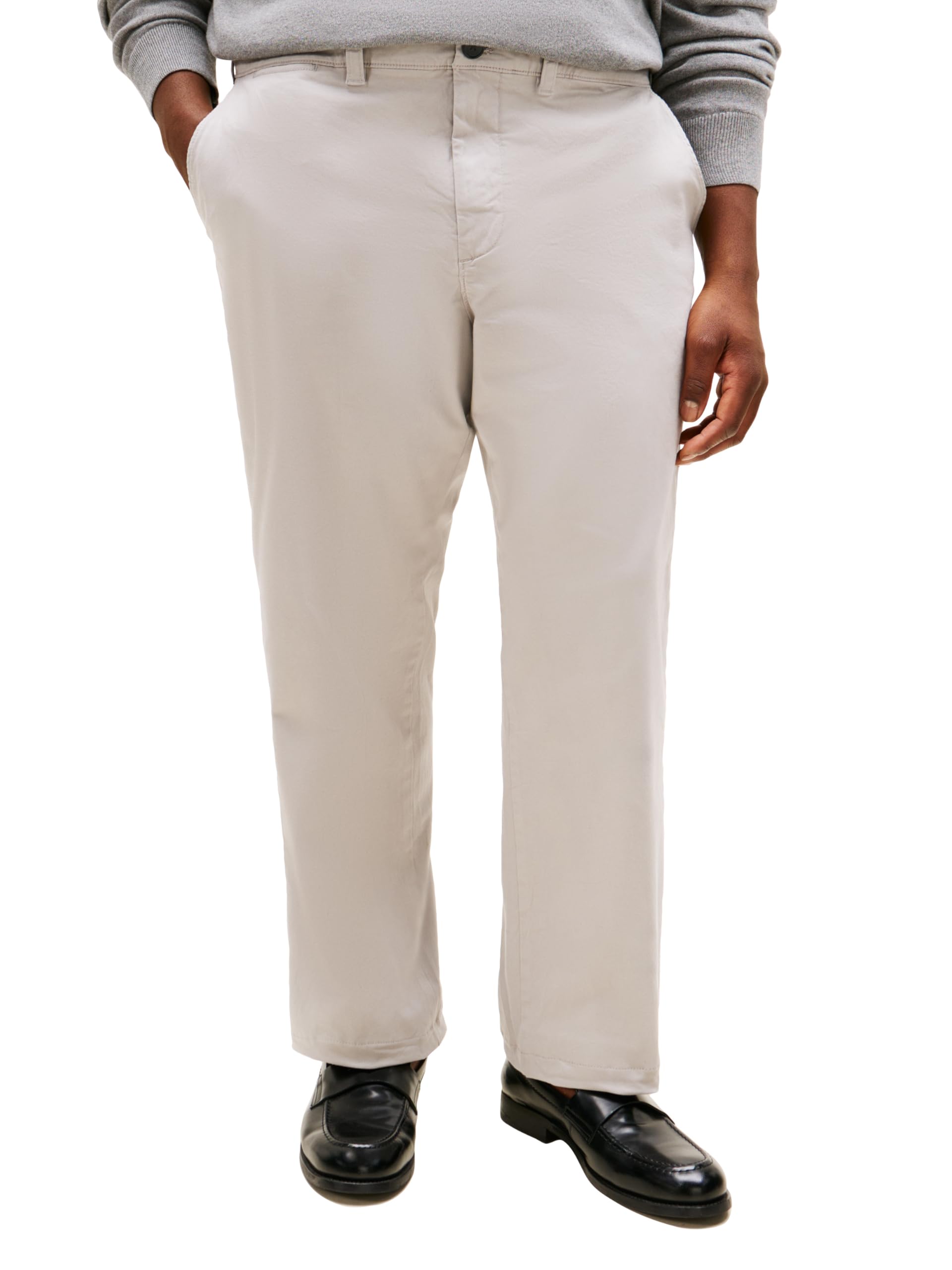 Tommy Hilfiger Men’s Big and Tall Classic Fit Stretch Chino Pants, Drizzle R, 44X34