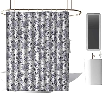 Amazon Com Coolteey Shower Curtains For Bathroom Plastic Grey