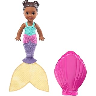 Barbie Dreamtopia Blind Pack Surprise Mermaid Dolls [Styles May Vary], 4-inch, in Seashell, with Surprise Look, Gift for 3 to 7 Year Olds