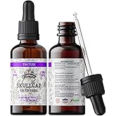 Skullcap Tincture, Organic Skullcap Extract, Skullcap Drops (Scutellaria lateriflora) Dried Herb 2 0z (60 ml)