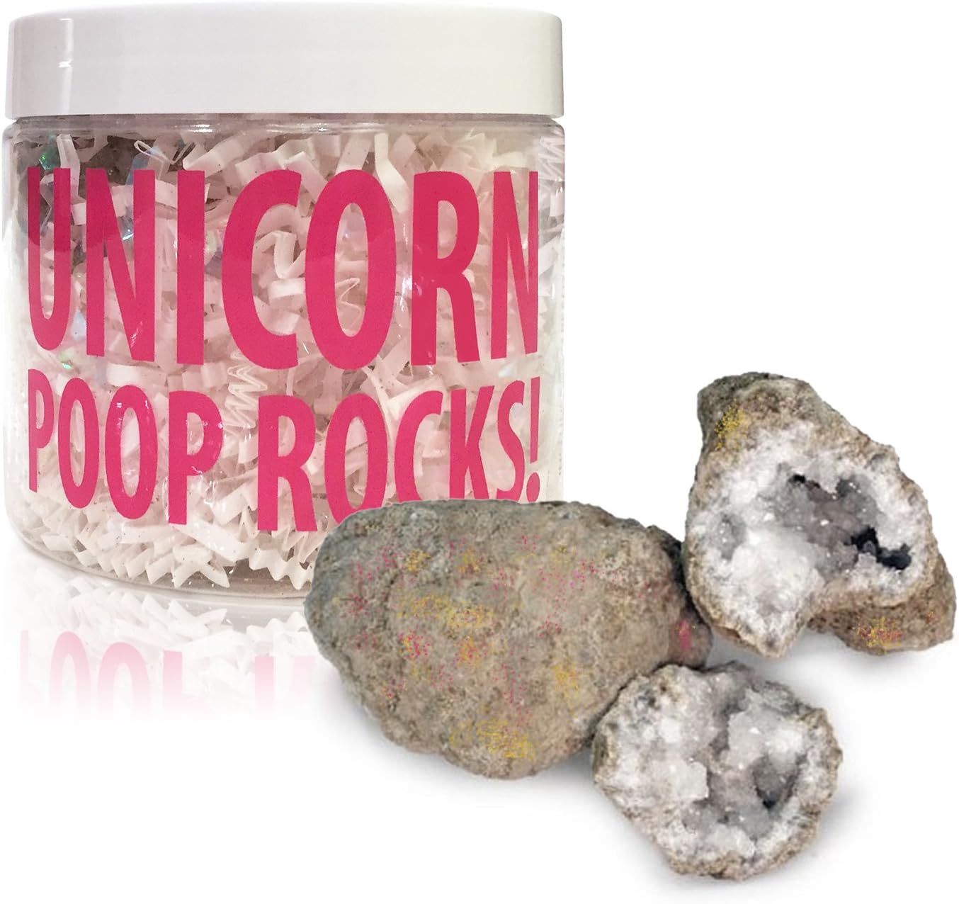 Perpetual KId Unicorn Poop Rocks! Gift of Glittery + Scented Geodes Great Stocking Stuffer Toy