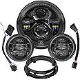 7 Inch Motorcycle LED Headlight 4.5 Inch Fog Passing Lamps DOT Kit for Harley Davidson Street Glide Road King Electra Glide Fatboy Ultra Classic Heritage Softail Switchback CVO Tri Glide Yamaha Indian