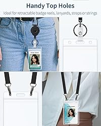Uniclife 12 Pack Vertical ID Card Badge Holder
