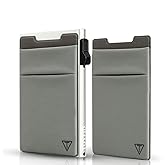 TOYFID Slim Wallet for Men and Women,Pop Up Credit Card Wallet Metal Minimalist Cards Holder with Money Pocket,Small Ultralight Aluminum RFID Blocking Wallets 6-12 Card Capacity,Silver