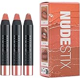 Nudestix Nude Natural Lips Kit – 3-Piece Mini Gel Color Lip + Cheek Balm Set in Hydrating Nude Shades | Co-Founder Curated, Glossy Finish, Vegan & Clean Beauty | Limited Edition Lip Set