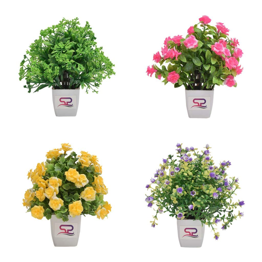 Buy SP Artificial Plants (Set of 4 Multicolor Plants) Online at Low