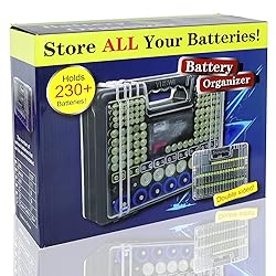 YHSWE 230+ Battery Caddy Organizer Storage Box AA