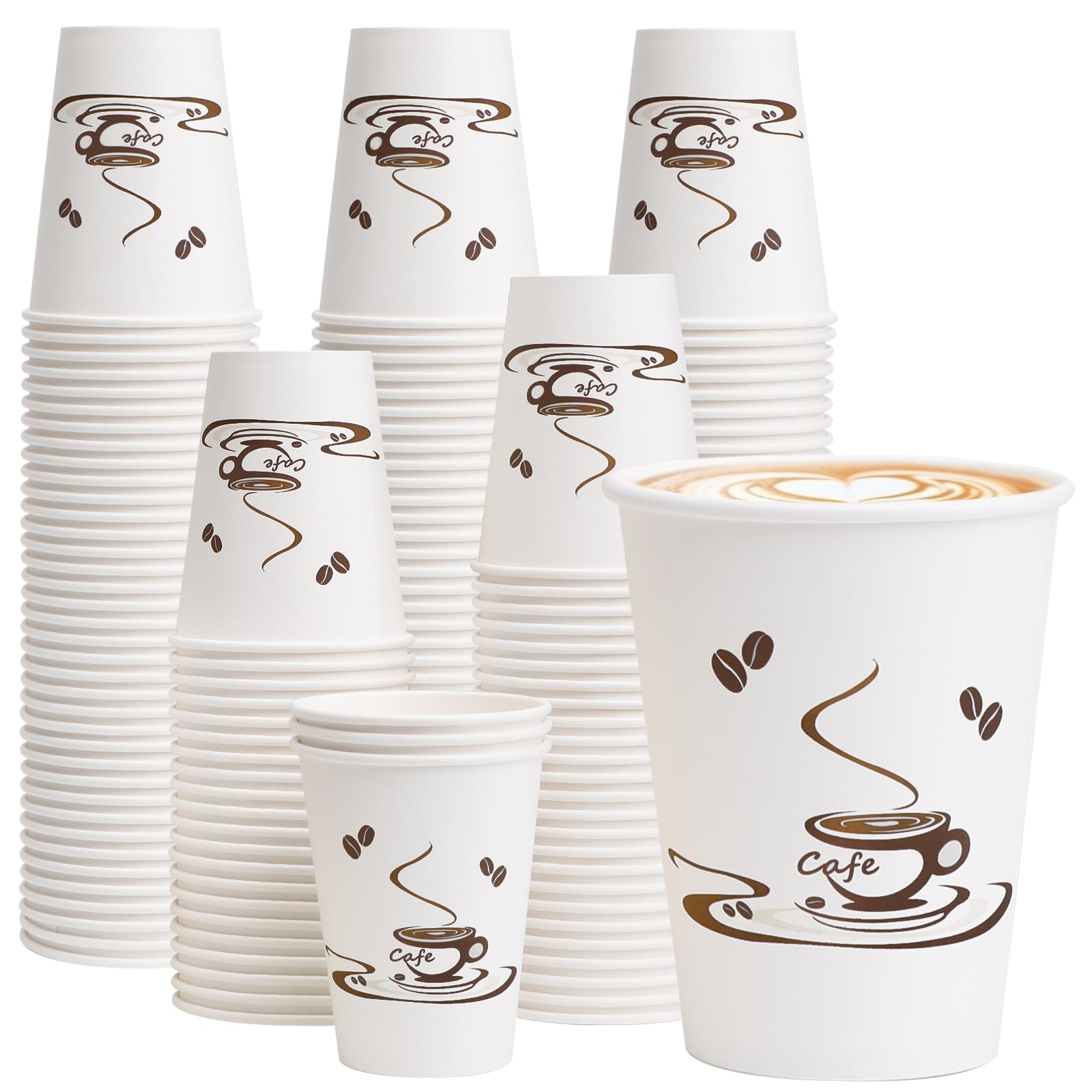 Photo 1 of Lamosi 240 Pack 12 OZ Coffee Cups, Disposable Paper Cups for Hot/Cold Beverage, Disposable Cups 12 oz, Leak-Free Paper Coffee Cups for Cafe, Restaurant, Office and Home