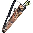 KURUGEILI Archery Quiver Back and Hip Quivers Adjustable Arrow Backpack Bag Holder Side Hip Arrows Bag for Compound Recurve Bow Practice Target Hunting