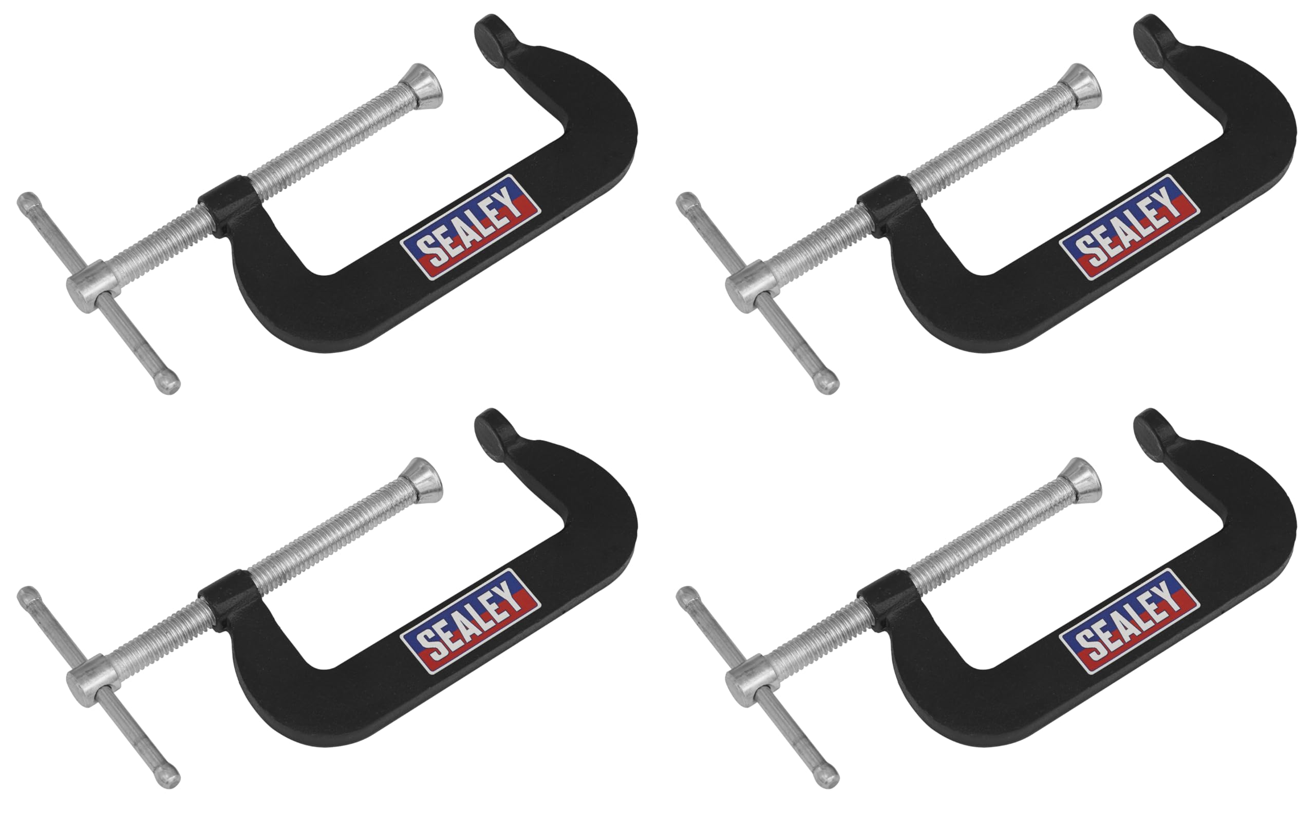 Sealey Junior C-Clamp 4pc Set - 76mm x 35mm - GCC02