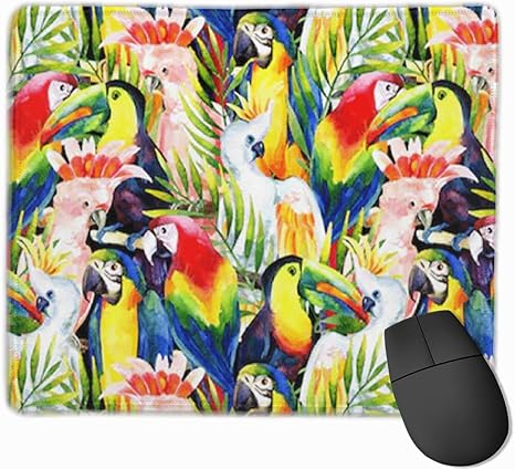 Amazon Co Jp マウスパッド ルリコンゴウインコ 各種類 インコ おしゃれ 耐久性が良い 滑り止めゴム底 滑りやすい表面 防水 25 30cm ホーム キッチン