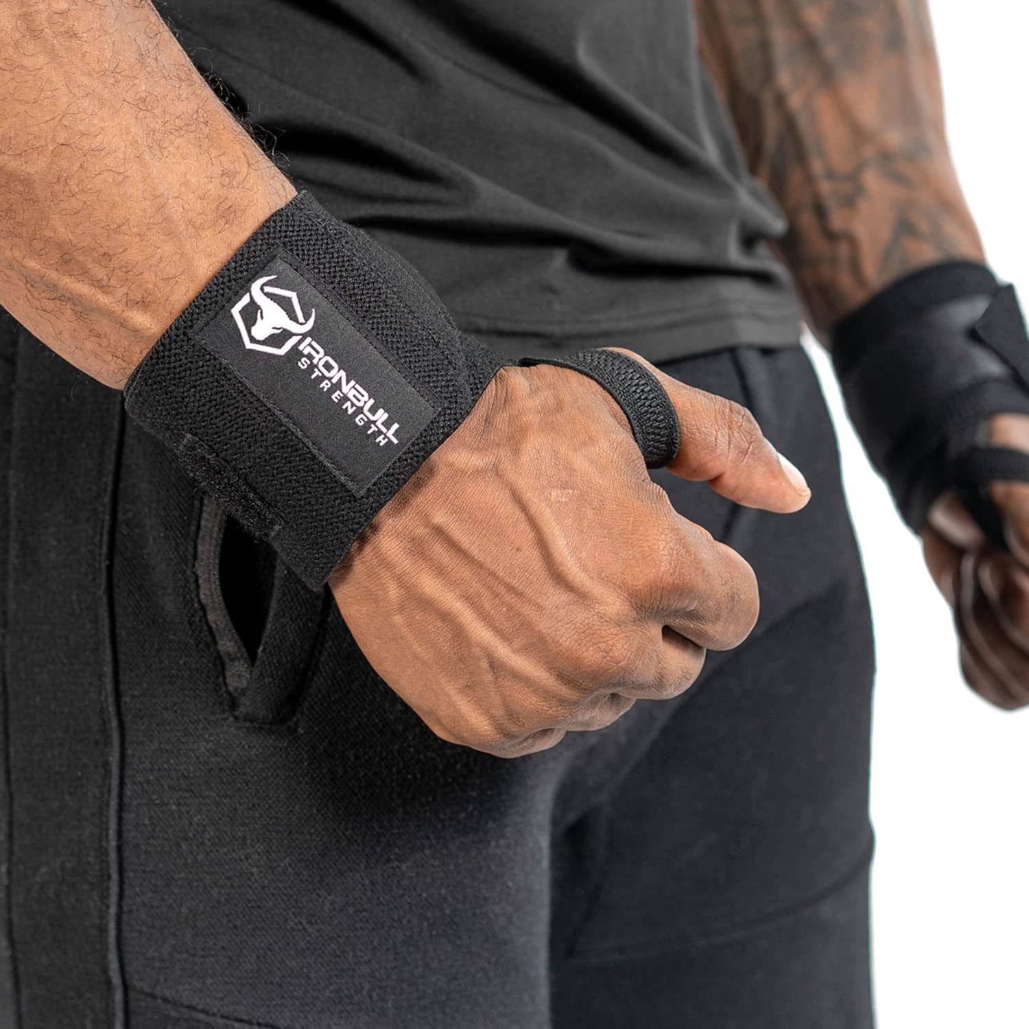 Wrist Wraps for Weightlifting (USPA & IPL Approved) - 18” Premium Quality Wrist Straps for Weightlifting - Weight Lifting Wrist Wraps with Thumb Loop - Best Gym Wrist Wraps for Lifting Weights, Curls & Dips - Lifting Wrist Wraps for Bench, Powerlifting & Weight Training - Weightlifter's Wrist Straps Lifting for Men and Women