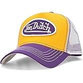 Von Dutch Unisex Trucker Hat - Curved Bill Mesh Back Retro Classic Colorblock Snapback Baseball Cap for Men and Women