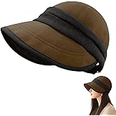 Womens Elegant Wool Hat, Felt Hat, Ponytail Sun Hats for UV Protection, Packable Adjustable Cap, Fall Hats with Brim