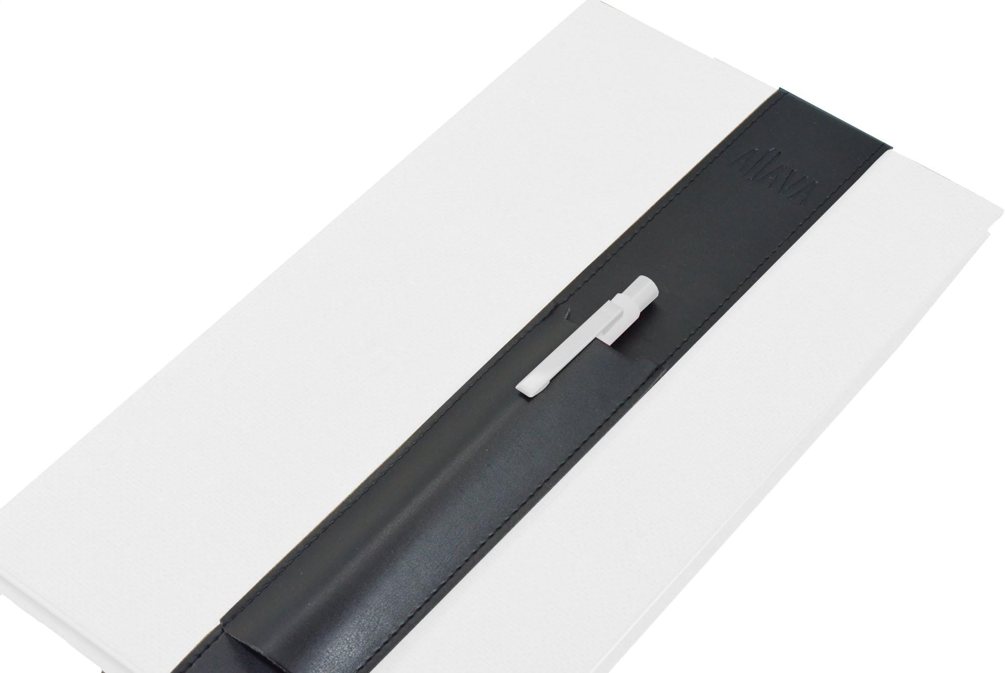 A4 Pen Holder (Black) – Aljava Smart Writing Pen Holder Notebook Calendar Organizer Tablet – Leather Case for your Fountain Pen, Ball Pen or Smartpen