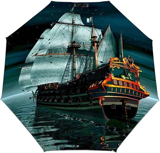 Paraguas de arte de construcción natural abierto y cerrado, doble capa