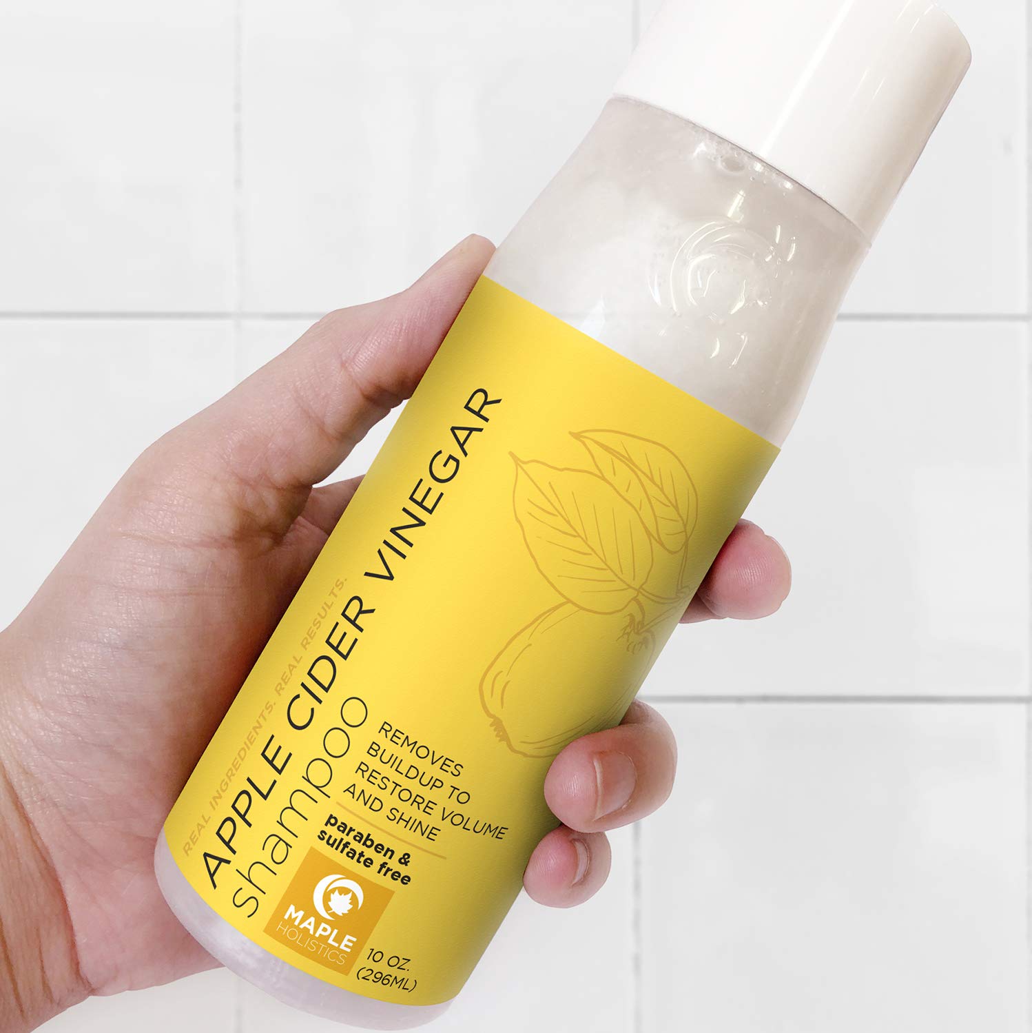 Vegan Apple Cider Vinegar Shampoo - Color Safe Clarifying Shampoo with Argan Oil Keratin and Rosemary Essential Oil - Jojoba Oil Scalp Treatment and Hair Loss Shampoo for Dry Damaged Hair Treatment: Beauty