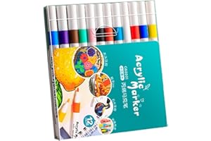 Jubilofex Paint Markers for,Fabric Markers for, Fine Pen for Rock Painting, Color Art Supplies, Quick Dry Waterproof Craft Pe