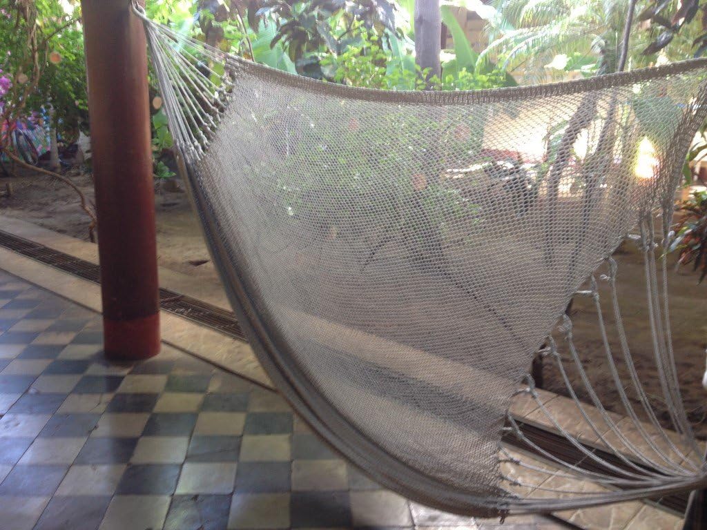 Handmade Mayan Hammock, Double Hammock, Brazilian Hammock - Made with 100% All Natural Cotton - The World's Best Hammock! (Double, Grey)