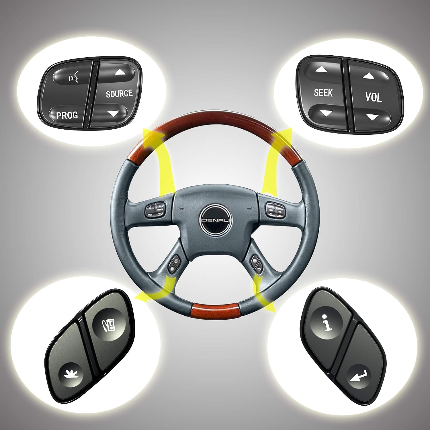 GM Genuine Steering Wheel Control Buttons – 2022-2025 Chevy Silverado 1500, GMC Sierra, New Take-Off