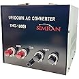 Simran Voltage Transformer Power Converter 10000 Watts Step Up Down Voltage Transformer Converts Between 110 Volt -220/240 Volt Worldwide Use CE Certified Black (THG-10000(T))
