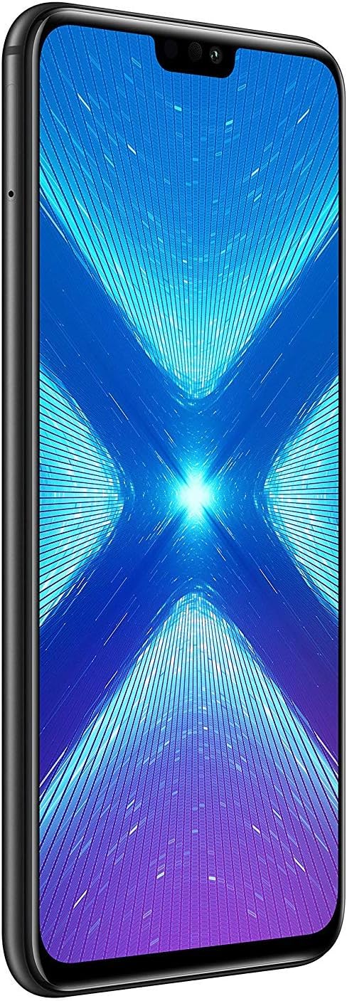 Huawei Honor 8X (64GB + 4GB RAM) 6.5" HD 4G LTE GSM Factory Unlocked Smartphone - International Version No Warranty JSN-L23 (Black)