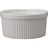 HIC Kitchen Souffle, Fine Porcelain, For Baking Custards, Souffles, Casseroles, And Side Dishes, 32-Ounce (1-Quart) Capacity
