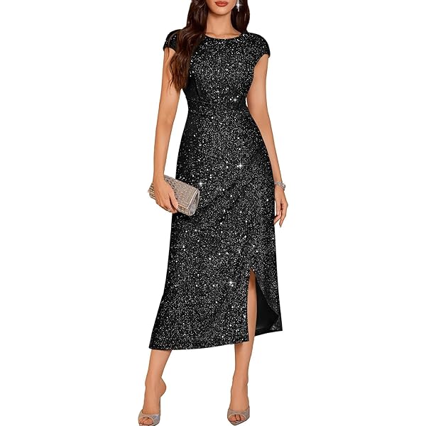 Amazon.com: J Kara Women's Cap V-Neck Beaded Dress : Clothing, Shoes &  Jewelry
