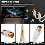 RELIAGINT TV Aerial Cable 1m 75 Ohm Coaxial Lead IEC 9.5mm Male to Male view 7