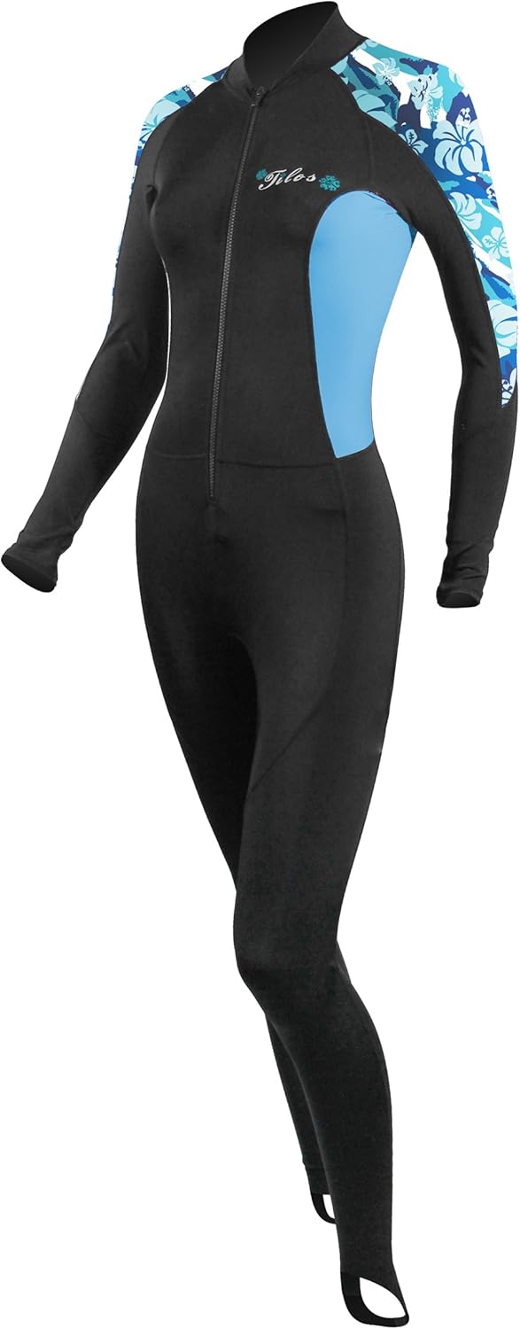 Tilos Full Body Snorkeling Swim Lycra Full Skin Suit - Long Legs Long Sleeves for Women UV Sun Protection : Dive Skins : Clothing
