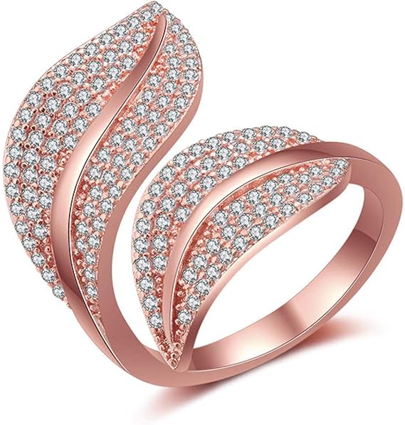 qwertyuio Open Rings for Women Trendy Stackable Open Rings with Full