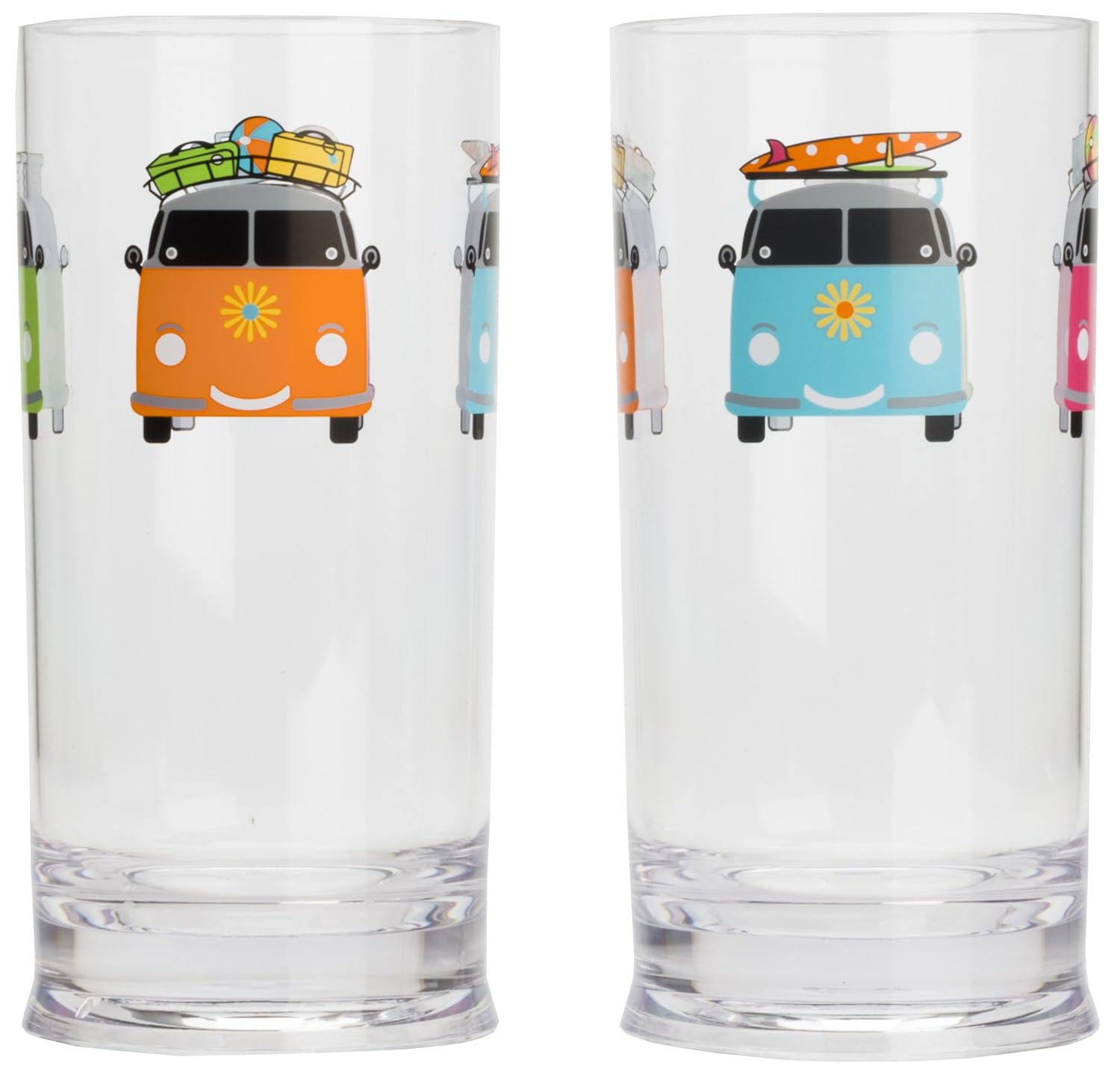 Flamefield Unisex Camper Sonrisas Alto Set de Vasos (2 Unidades ...